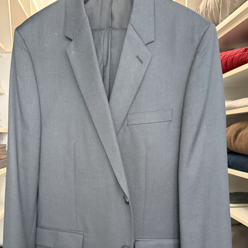 Alfani Regular Fit in Charcoal Black, Jacket (Size 42L) + Pants (Size 33W x 32L)